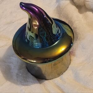 Celebrate Together Iridescent Witch Hat Midnight Magic Candle Decor